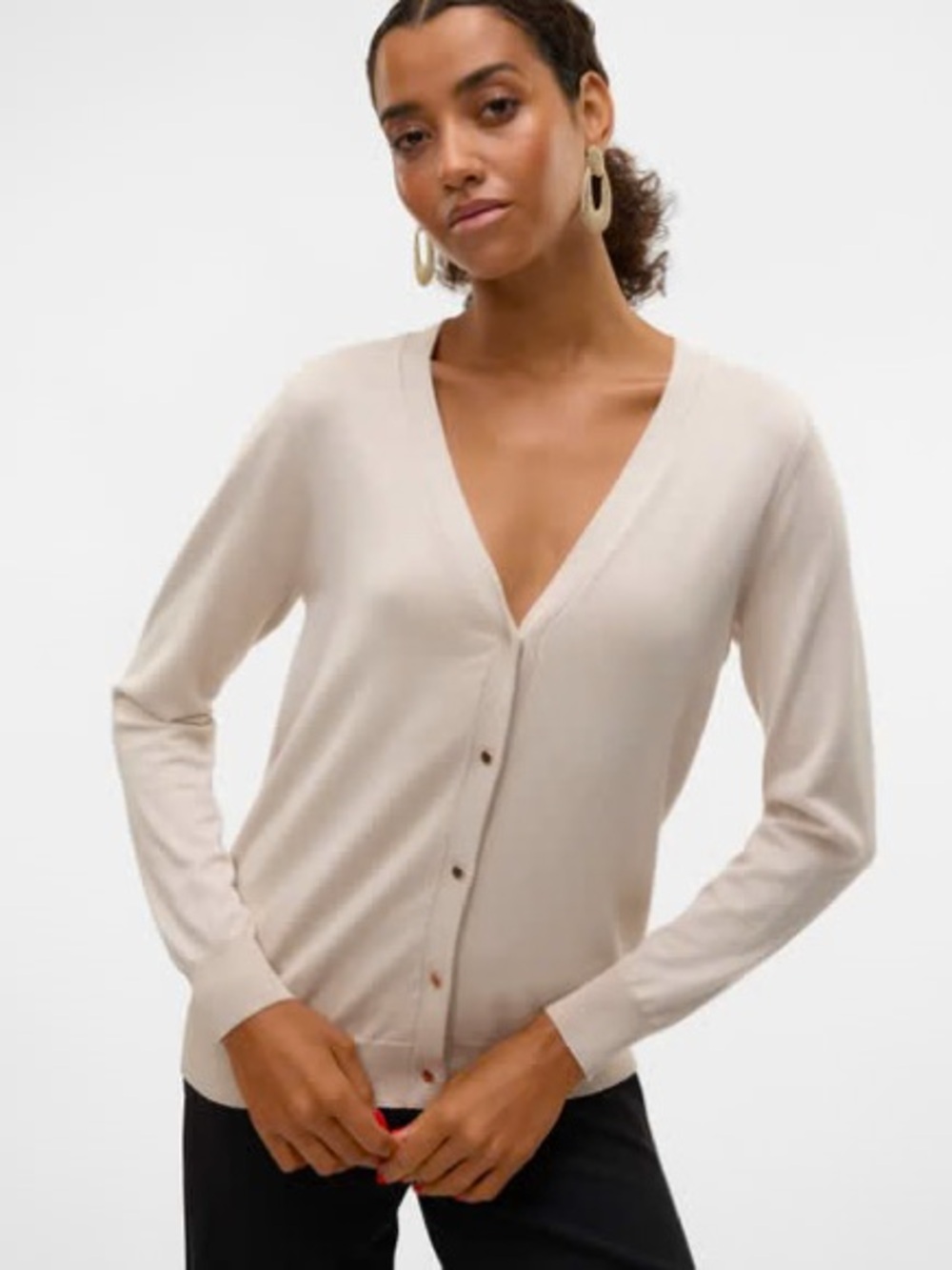 Cleo Cream Shimmery Cardigan